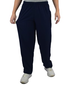 Calça sem forro Feminina Tactel com elastano P ao G1 Azul Marinho